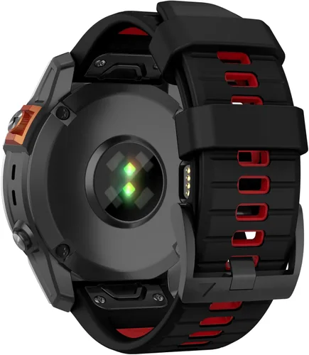 Vista 11 de Compatible con Fenix 7X Band, correa de reloj de silicona de fácil ajuste de 1.024 in para Garmin Fenix 5X/5X Plus/6X/6X Pro/7X Pro/3/3 HR