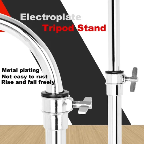 Vista 3 de ENNBOM Soporte de trípode de altura ajustable Soporte de montaje plegable para timbre de barra de percusión musical