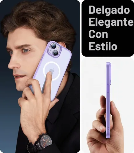 Vista 6 de TORRAS Funda para iPhone 14 y iPhone 13, diseñada para MagSafe, protección contra caídas de grado militar a prueba de golpes, funda magnética