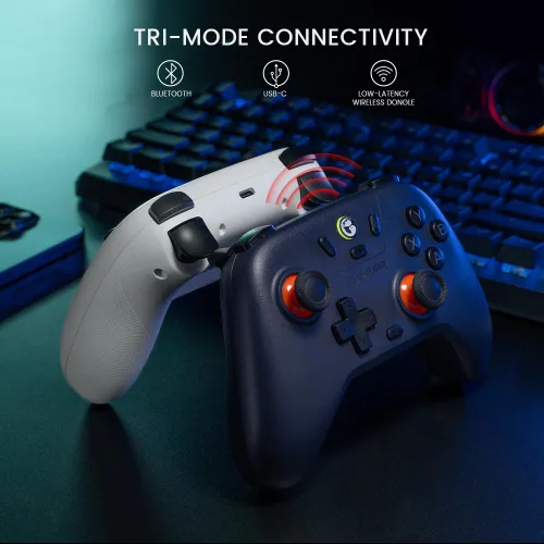 Vista 5 de GameSir Nova Lite Wireless Controller – 2.4G & Bluetooth Gamepad for Windows PC, iPhone, Android, Switch & Steam Deck – Hall Effect Triggers, Turbo