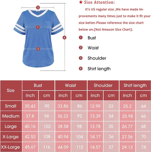Vista 5 de OMSJ - Camisetas de manga corta para el verano para mujer
