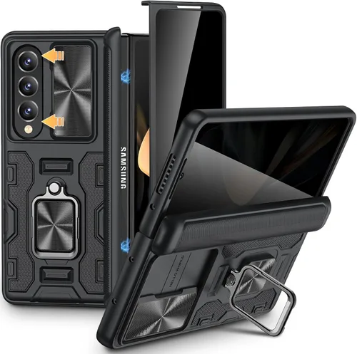 Vista 52 de VEGO Funda para Galaxy Z Fold 4 con Cubierta de Cámara Deslizante y Protección de Bisagra Funda con Protector de Pantalla Soporte Magnético de 360°