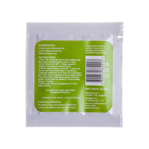 Vista 5 de BIO Yogurt Starter Culture - Pack de 3 sobres con Bifidobacterium y Acidophilus