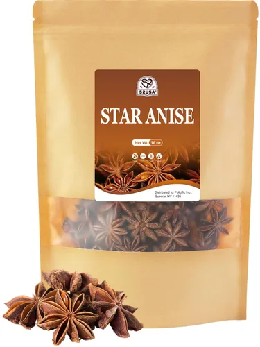 Vista 8 de 52USA Anís Estrellado Entero, 4 Onzas (Paquete de 1), Anís Estrellado Chino Verificado SIN OGM, Vainas de Anís Estrellado Seco para Té y Repostería