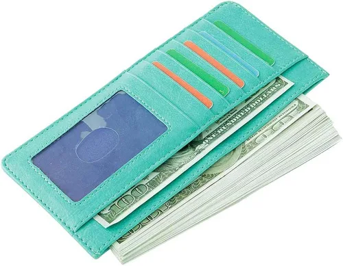 Vista 5 de XEYOU Women's Credit Card Wallet Slim Long Zipper Pocket Purse for Coin, Receipt Multi-function Card Wallet for Ladies
