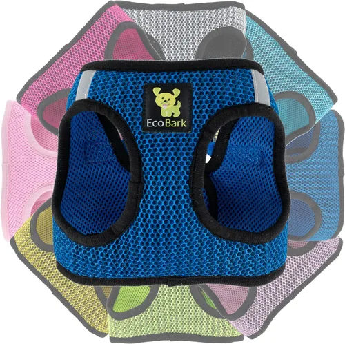 Vista 40 de EcoBark - Arnés para perro, arneses de taza de té ecológicos para perros XXS, XS y pequeños - Arnés reflectante y ajustable para cuerpo mini