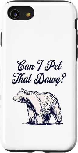 Vista 13 de iPhone 13 Pro Max Can I Pet That Dawg? Bear Meme Funda Southern Accent