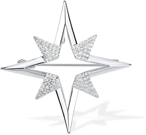 Vista 8 de Broche de estrella de David con cristales brillantes, broche de estrella de diamantes de imitación, broche de solapa, broche espiritual Oro