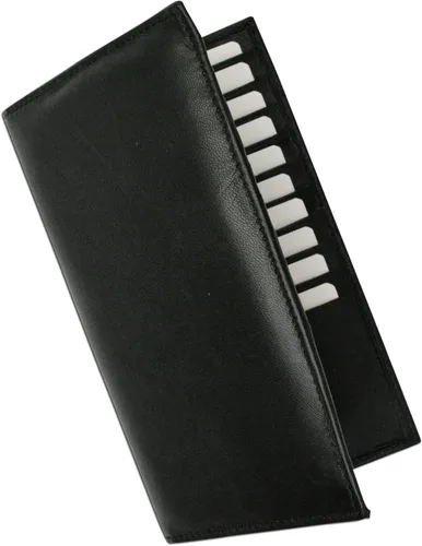 Vista 7 de Marshal Billetera de Cuero Bifold con Bloqueo RFID para Hombres y Mujeres Soporte de Cuero Genuino con 19 Ranuras, 2 Compartimentos para Billetes