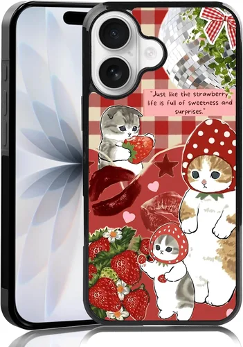 Vista 65 de Elegante funda de teléfono con diseño de gato Marie compatible con iPhone 11, funda de encaje dorado para iPhone, a prueba de golpes, rosa fucsia