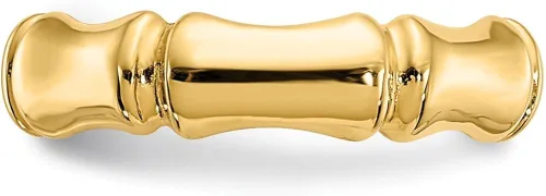 Vista 4 de Anillo de dedo del pie de bambú de oro amarillo sólido de 14 quilates ajustable, Metal