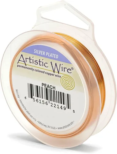Vista 42 de Artistic Wire, Alambre de cobre de color chapado en plata de calibre 18, resistente al deslustre, amatista, 20 pies