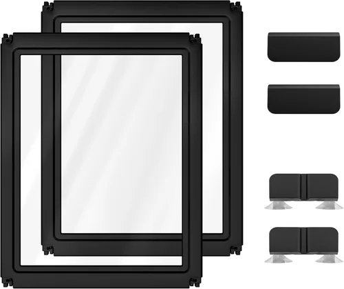 Vista 43 de FXW AuraSpace - Cerca acrílica para perros pequeños, para interiores, 24 pulgadas, 2 paneles, incluye 1 puerta y 1 panel, color negro