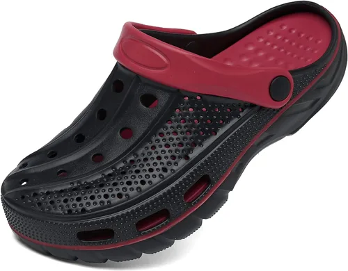 Vista 10 de ChayChax Zuecos con soporte de arco para hombre y mujer, zapatos de jardín, pantuflas antideslizantes para exteriores y playa con plantilla