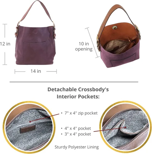 Vista 3 de Joy Susan - Bolsa clásica 2 en 1 para mujer, estilo hobo