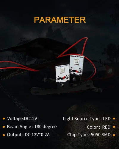 Vista 3 de Qasim módulo LED ojo de demonio DRL para lente de proyector, conversión DIY, ojo rojo demoníaco malvado - 2 paquete