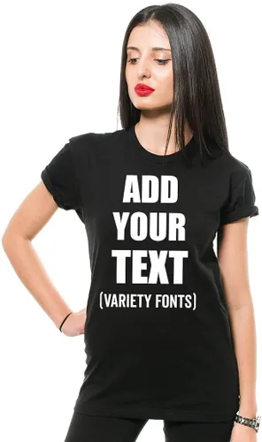 Vista 5 de Camiseta personalizada para añadir tu texto, camiseta de algodón personalizada para hombres y mujeres