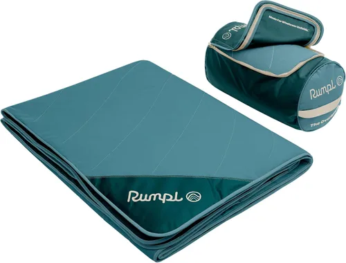 Vista 9 de Rumpl Overland Mat – Impermeable, cubierta y manta acolchada para el suelo, color cereza
