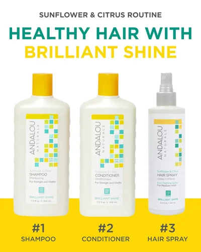 Vista 4 de Atomizador para cabello brillante de Andalou Naturals, 8.2 onzas líquidas