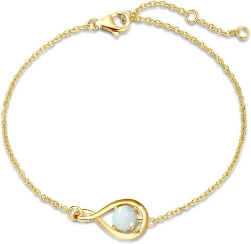 Vista 13 de FANCIME 925 Sterling Silver Infinity Birthstone Bracelets for Women abr-04