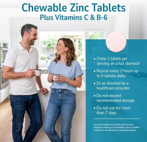 Vista 6 de 21st Century Zinc masticable Withc & B6 - Cereza, 90