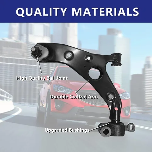 Vista 6 de Brazo de control de reemplazo para brazo de control delantero izquierdo y derecho inferior con conjunto de suspensión de junta esférica Kit