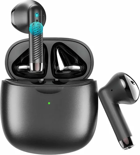 Vista 8 de Auriculares inalámbricos, auriculares Bluetooth 5.4 con graves estéreo, auriculares Bluetooth en el oído con cancelación de ruido y micrófono