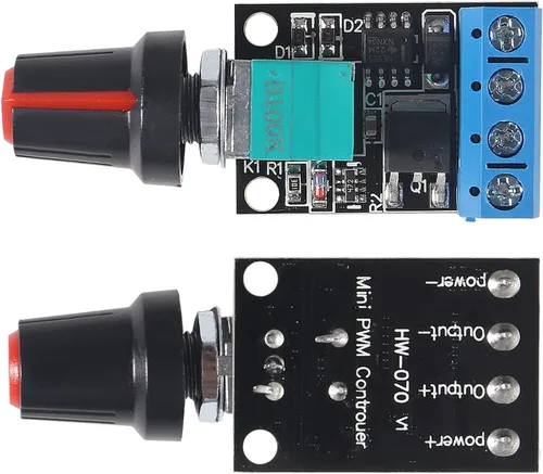 Vista 2 de UMLIFE 6 unids 5 V 12 V 10 A regulador de voltaje PWM DC motor controlador de velocidad gobernador regulador de velocidad continuo regulador