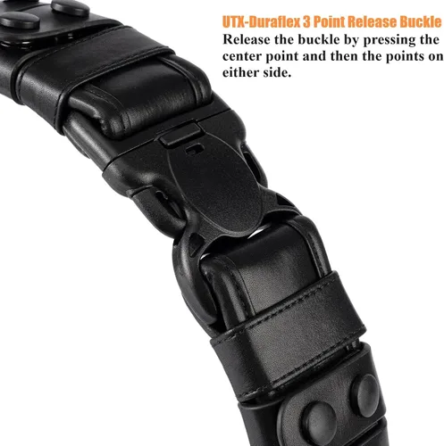 Vista 5 de TACNEX Cinturón de servicio de 2" con forro de gancho 4 sujetadores Cinturón interior reversible de 1.5" para Policía Aplicación de la Ley Seguridad