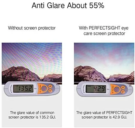 Vista 3 de PERFECTSIGHT Protector de pantalla de vidrio templado antideslumbrante antideslumbrante compatible con Nintendo Switch OLED de 7 pulgadas