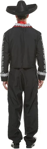Vista 6 de FantastCostumes Disfraz de Mariachi para hombre del Día de los Muertos