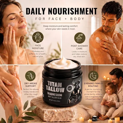 Vista 6 de Bálsamo para rostro y cuerpo con magnesio – Hidratante de sarga de res alimentado con pasto, con miel de manuka, aceite de jojoba, aceite de rosa