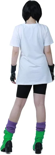 Vista 2 de Cosplayfm Disfraz de anime para mujer con guantes y fundas para zapatos