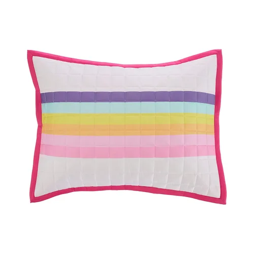 Vista 14 de Amazon Basics Colcha reversible de algodón para niños, funda estándar, unicornio y chicle, color rosa Unicornio y rosa chicle