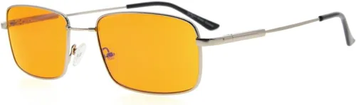 Vista 12 de Eyekepper Lentes de luz azul para hombre, para dormir mejor el 97% con bloqueo de luz azul, lentes de titanio con memoria flexibles, lentes teñidas