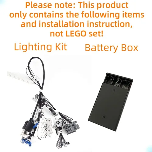 Vista 3 de GEAMENT Kit de luces LED versión mejorada para Technic Bugatti Chiron – Compatible con el modelo de construcción de autos de carreras Lego 42083