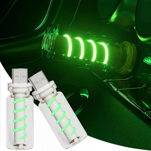 Vista 12 de Luz nocturna USB para automóvil, lámpara de filamento LED retro regulable táctil, mini luz ambiental USB para interior de vehículo, dormitorio