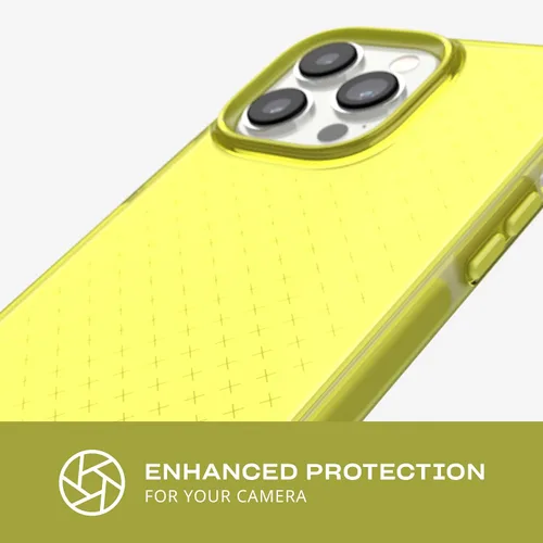Vista 5 de Tech21 iPhone 14 Pro Max Evo Check – Funda protectora delgada y absorbente de golpes con protección FlexShock Multi-Drop de 16 pies y botones