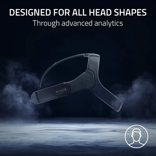 Vista 2 de Razer Adjustable VR Head Strap System for Meta Quest 2 Designed for All Head Shapes - High-Performance Nylon Material - Soft, Adjustable Straps