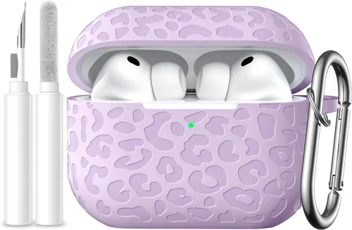 Vista 19 de Funda compatible con AirPods Pro 3 (2025), silicona suave compatible con Apple AirPods Pro 3 para mujeres, bonita funda Air Podspro3 con llavero