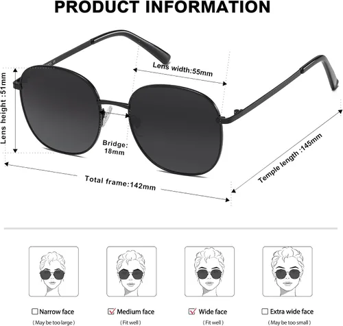 Vista 4 de SOJOS Classic Trendy Square Sunglasses for Women Men Cute Big Frame Gold Shades SJ1137