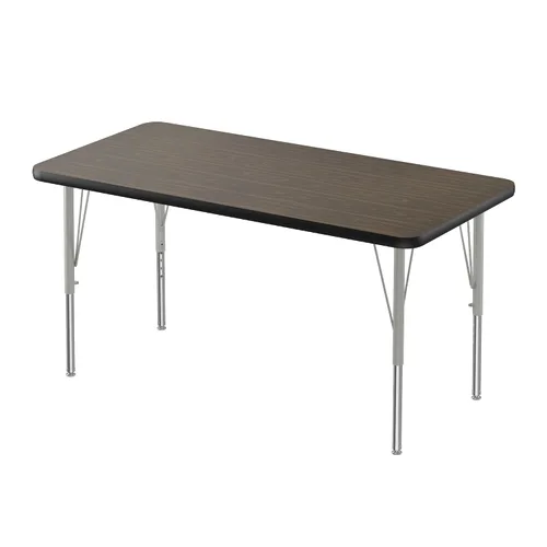Vista 24 de Correll - Mesa de actividades rectangular Econoline de 30 x 60 pulgadas, parte superior de melamina de granito gris, altura ajustable