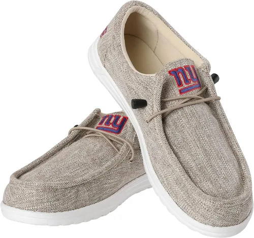 Vista 17 de FOCO Men's NFL Team Logo Lightweight Loafers Lace Up Cotton Knit Shoes