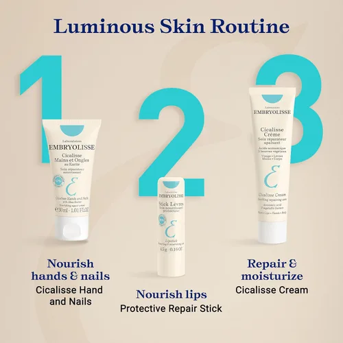 Vista 5 de Embryolisse Crema facial Cicalisse. Hidratante con ácido hialurónico que acelera el proceso de restauración de la piel, cuidado diario de la piel