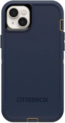 Vista 4 de OtterBox Funda Defender Series para iPhone 14 y iPhone 13 (solamente), color negro, solo funda, resistente y duradera, con protección de puerto