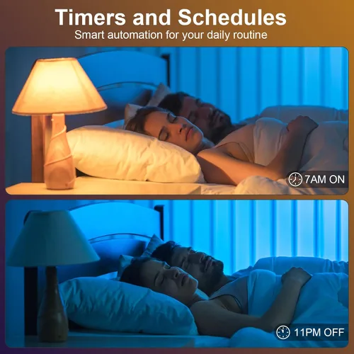 Vista 8 de FRIDEKO HOME Bombillas inteligentes – Bombilla LED regulable que cambia de color para el hogar, funciona con sincronización de música Bluetooth