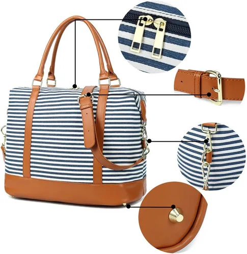 Vista 4 de CAMTOP- Bolso de viaje para mujer, de lona, para equipaje de mano), 6050