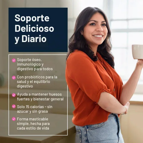 Vista 3 de BariatricPal Citrato de calcio sin azúcar, masticables suaves, 500 mg con probióticos (90 unidades) – uva silvestre