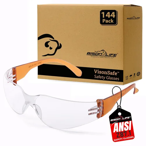 Vista 17 de BISON LIFE Gafas de seguridad surtidas para hombres y mujeres ANSI Z87.1