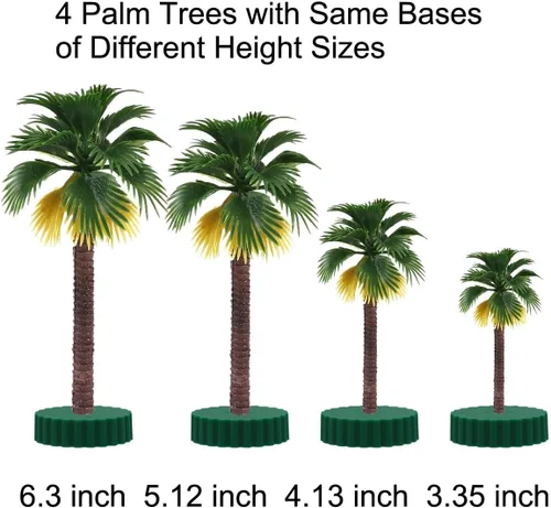 Vista 3 de Modelo Trees Hobby Train Scenery Set Artificial Miniatura Palma Coco Rojo Arce Llorando Willow Oak Decoración Kit de Juguete con Hojas Verdes DIY